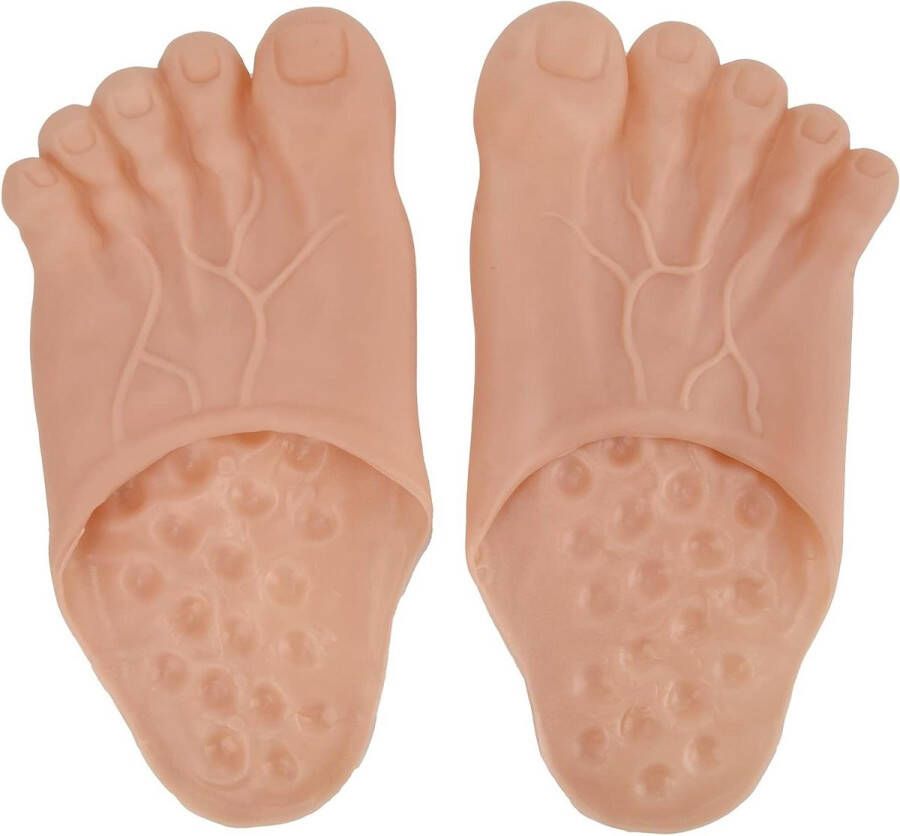 Big Foot Slippers Schoenen Cover Grappige Blote Voeten Holbewoner Voeten Realistische Largefoot Slippers voor Halloween Cosplay Kostuum Rekwisieten Feest Accessoires