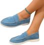 Bij Avoir Dames Loafers Dames schoenen Loafers yacht Instappers Dames Blauw - Thumbnail 2