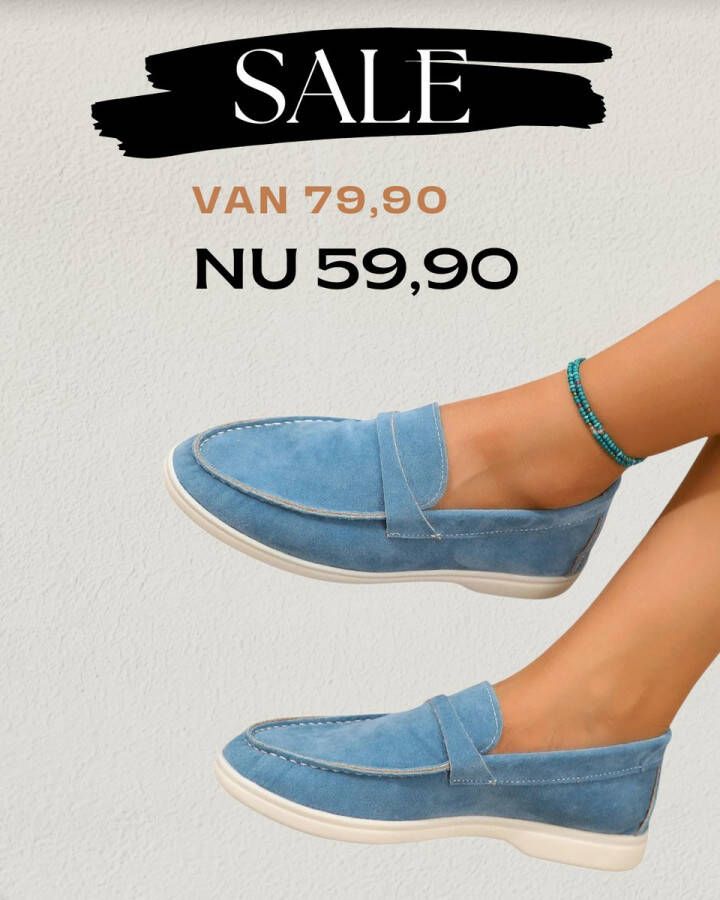 Bij Avoir Dames Loafers Dames schoenen Loafers yacht Instappers Dames Blauw