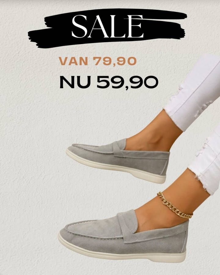 Bij Avoir Dames Loafers Dames schoenen Loafers yacht Instappers Dames Grijs