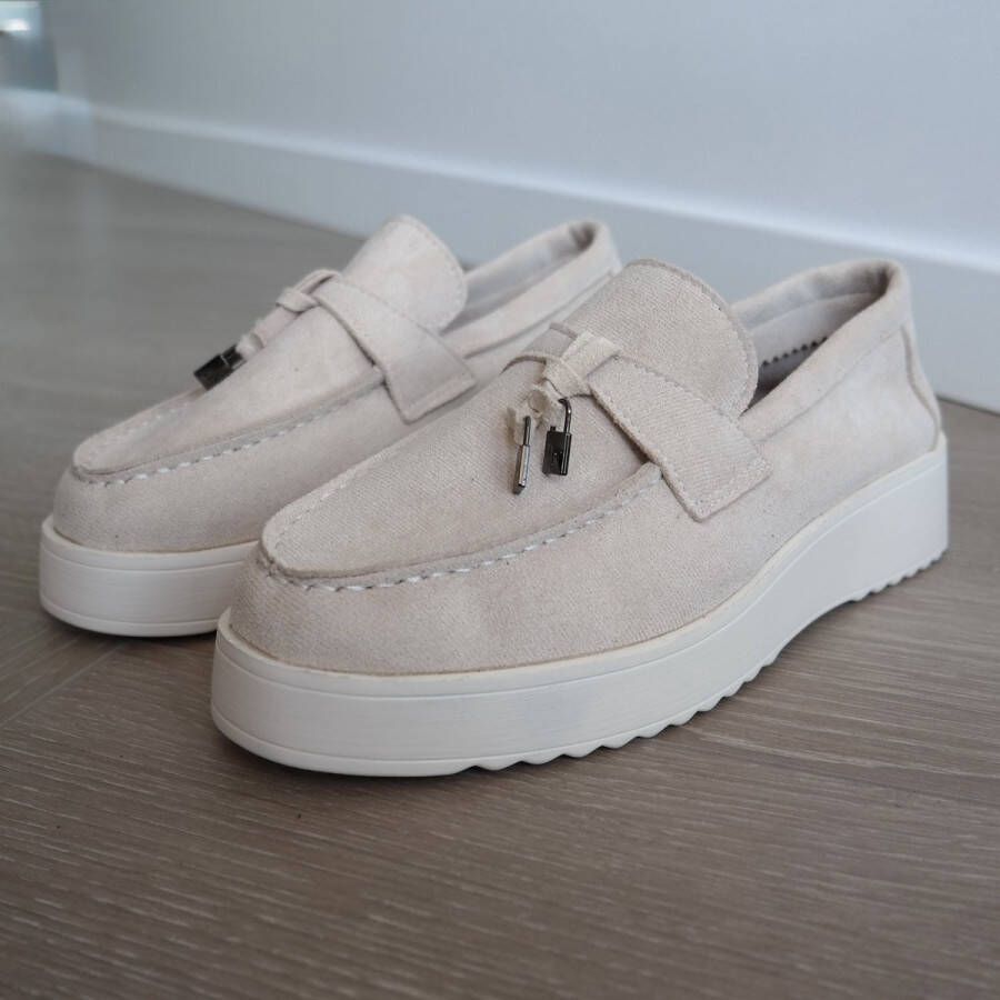 Bij Avoir Dames Loafers Dames schoenen Loafers yacht Instappers Dames Moccasins Khaki