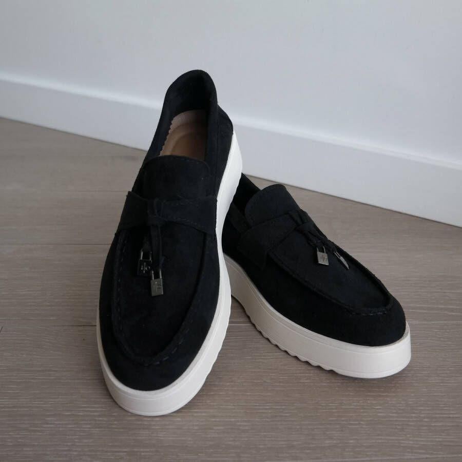 Bij Avoir Dames Loafers Dames schoenen Loafers yacht Instappers Dames Moccasins Zwart