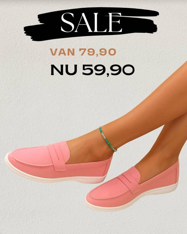 Bij Avoir Dames Loafers Dames schoenen Loafers yacht Instappers Dames Roze