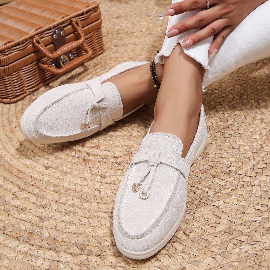 Bij Avoir Loafers Dames Slippers Dames schoenen Loafers yacht Instappers Dames Beige