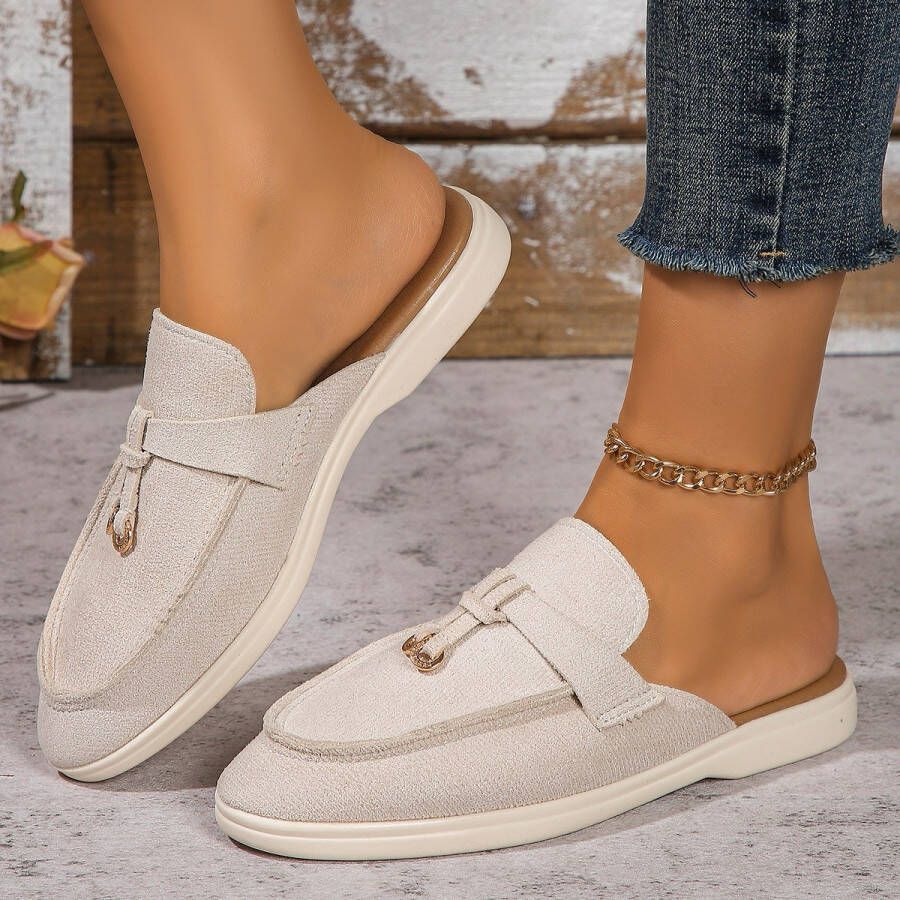 Bij Avoir Loafers Dames Slippers Dames schoenen Loafers yacht Instappers Dames Beige