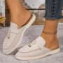 Bij Avoir Loafers Dames Slippers Dames schoenen Loafers yacht Instappers Dames Beige - Thumbnail 2