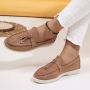 Bij Avoir Loafers Dames Slippers Dames schoenen Loafers yacht Instappers Dames Coffee - Thumbnail 3