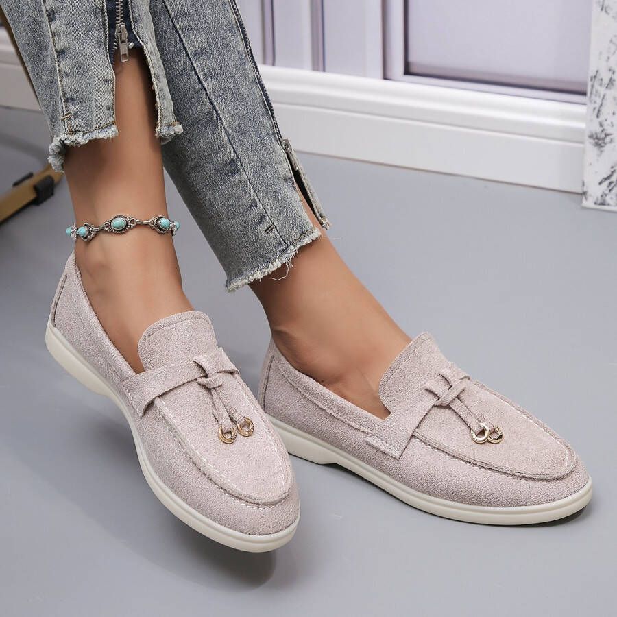 Bij Avoir Loafers Dames Slippers Dames schoenen Loafers yacht Instappers Dames Grijs