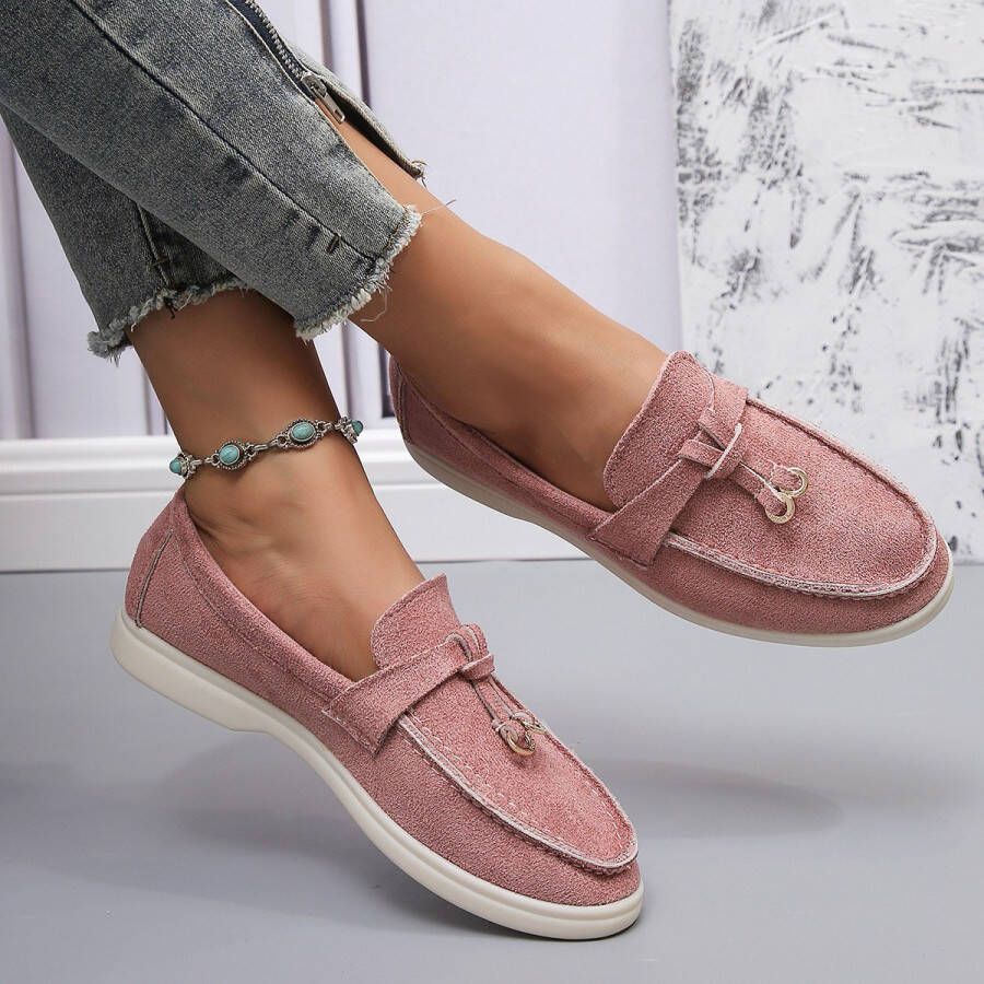 Bij Avoir Loafers Dames Slippers Dames schoenen Loafers yacht Instappers Dames Roze