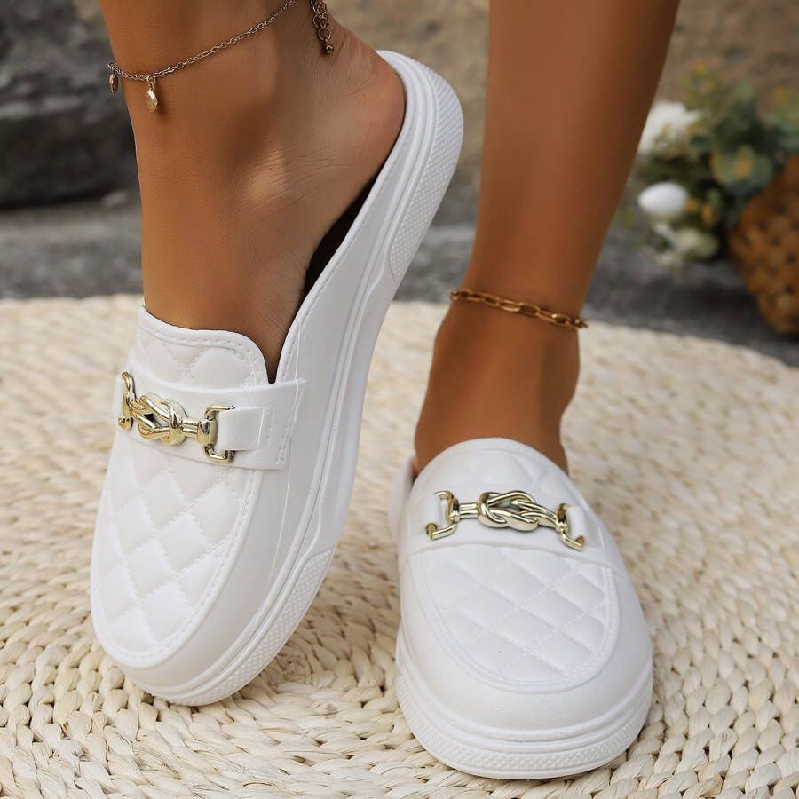 Bij Avoir Loafers Dames Slippers Dames schoenen Loafers yacht Instappers Dames Wit