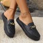 Bij Avoir Loafers Dames Slippers Dames schoenen Loafers yacht Instappers Dames Zwart - Thumbnail 2