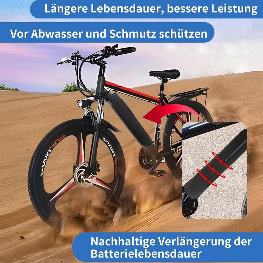 Bike accubeschermhoes e-bike waterdicht beschermhoes voor accu beschermt tegen kou en regen