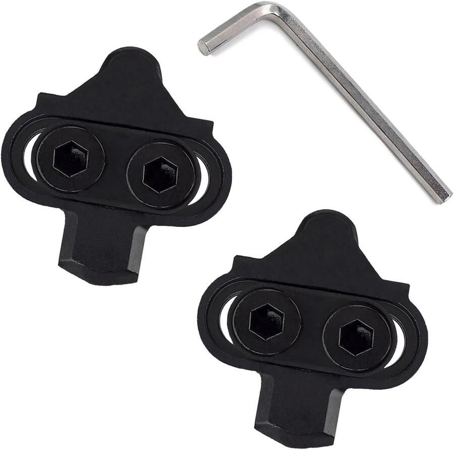 Bike Cleats Fietsschoenplaatset Pedaal Mountainbiken Zelfvergrendelend 2 stuks Zwart
