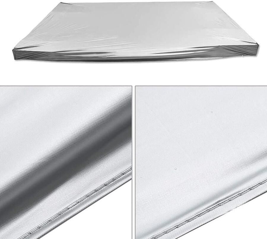 Biljarttafel stoffen afdekking stofdicht waterdicht Oxford-doek voor 8 tafels 260 x (zilvergrijs)