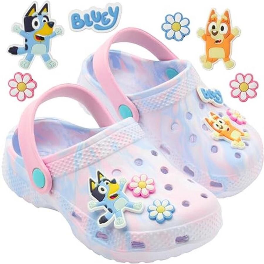 Bingo Clogs voor Kinderen Pantoffels met Hielriem voor Binnen en Buiten Tuinschoenen en Badsandalen