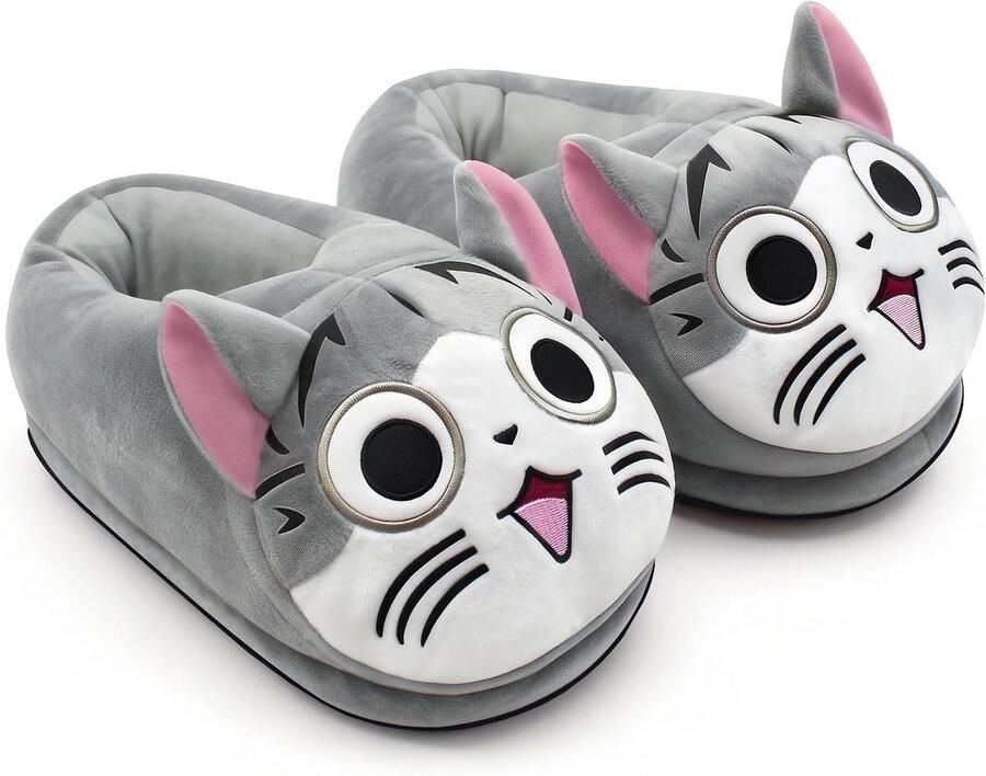 Binnen warme winterslippers gezellige zachte pluche grappige stripslippers voor volwassenen kinderen tieners warme home slippers
