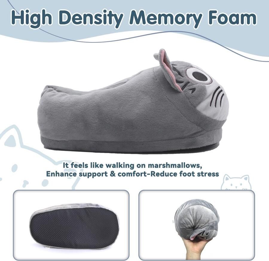 Binnen warme winterslippers gezellige zachte pluche grappige stripslippers voor volwassenen kinderen tieners warme home slippers
