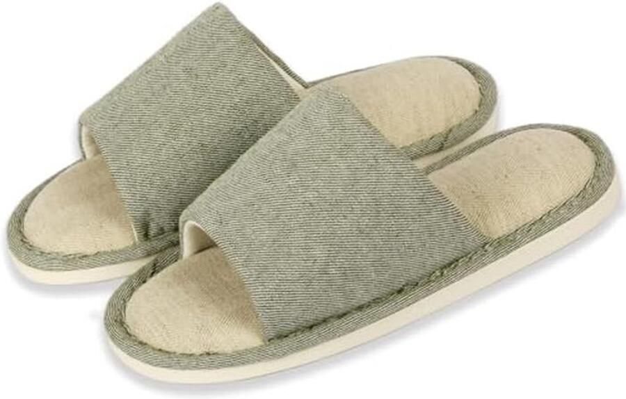 Binnensloffen met Geheugenschuim Wasbare Pantoffels met Antislip Zool en Open Teen voor en Perfect voor Thuis Reizen en Spa