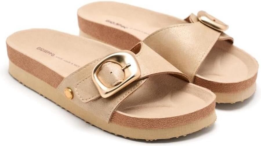 Biologische Teenslippers met Verstelbare Gesp voor Dames