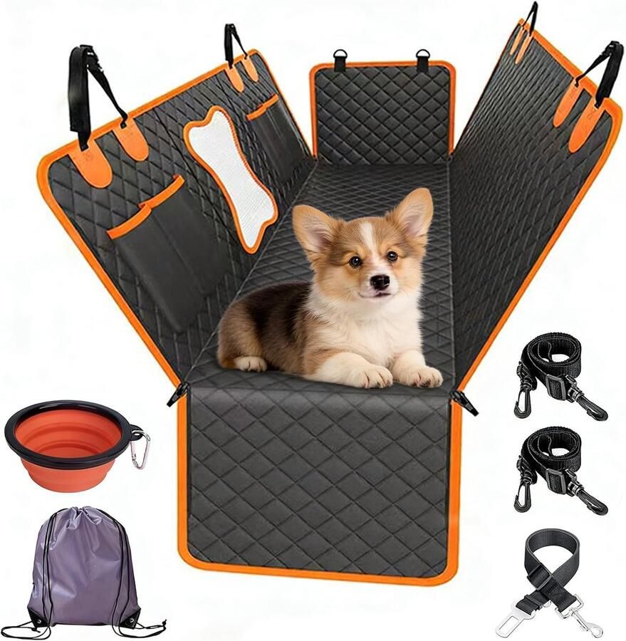 Blanket for Back Seat Trunk Protection Dog Hondendeken voor de achterbank van de auto krasbestendige en waterafstotende autodeken met zijbescherming en kijkvenster