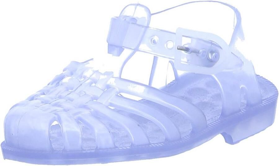 Blauwe doorschijnende kunststof sandalen voor zomers comfort