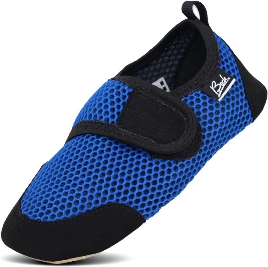 BECK Huisschoenen 'Buddy' blauw zwart wit