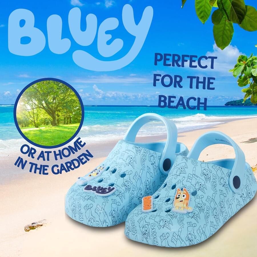 Blauwe Kinderklompen met Charms Waterdicht & Comfortabel