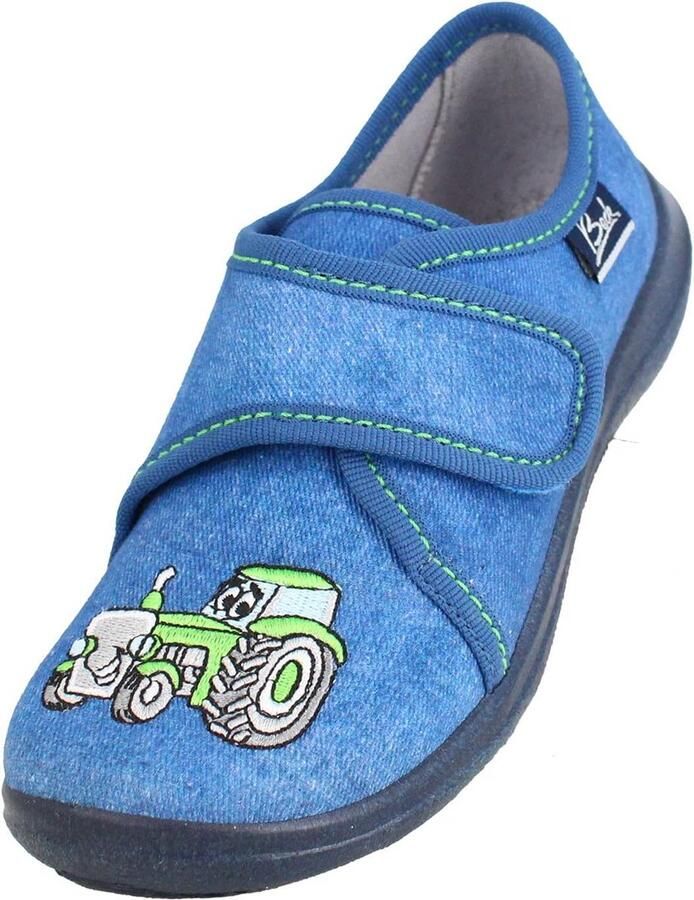 Blauwe Kindersneakers met Tractor Opdruk voor Jongens