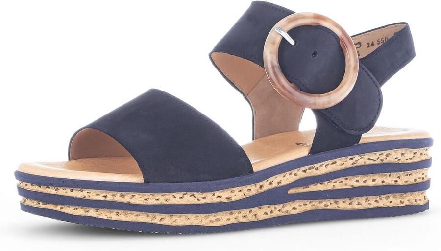 Blauwe Plateau Sandalen voor Dames Comfortabele Pasvorm