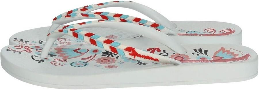 Blauwe Teenslippers met Bloemendetail voor Dames Anatomisch Voetbed