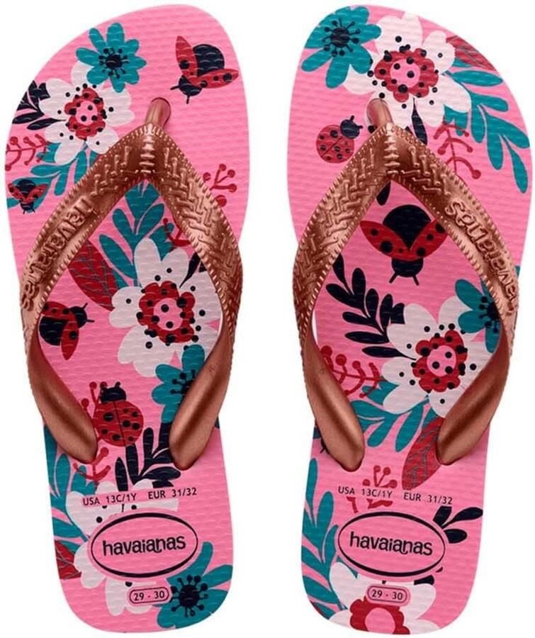 Blauwe Teenslippers met Bloe print voor Kinderen Zomer Sandaaltjes