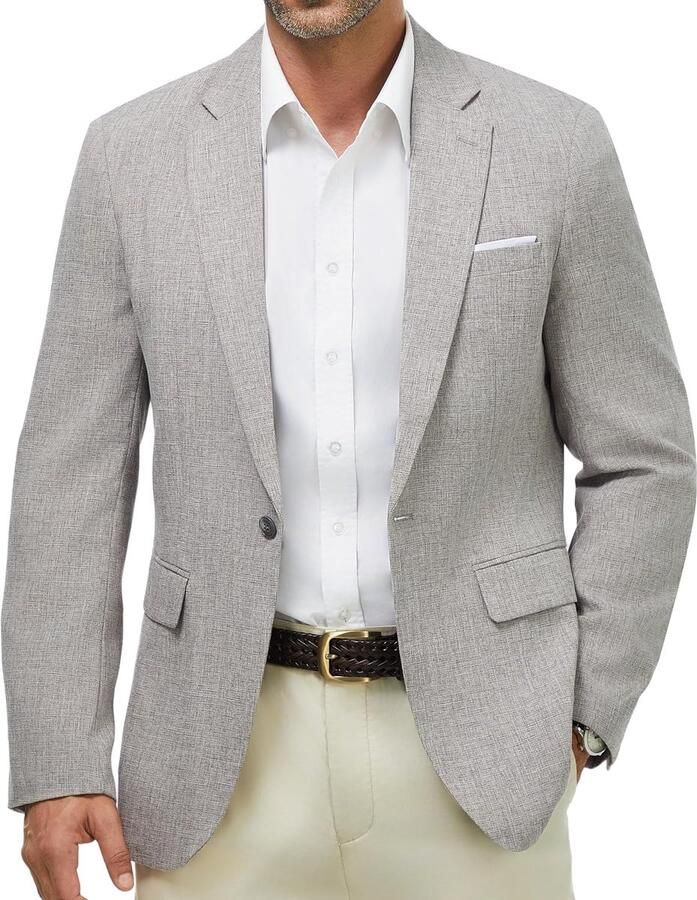 Blazer voor heren colbert met één knoop normale pasvorm klassieke revers sportjas voor zaken smart casual en bruiloften
