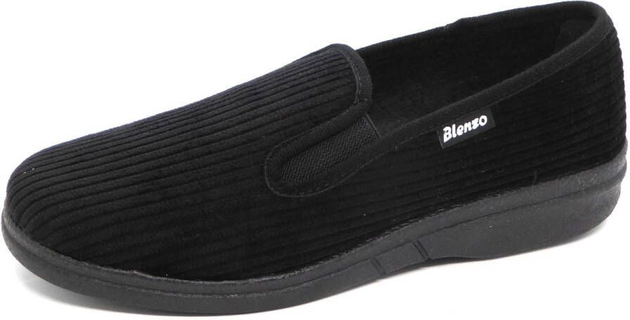 Merkloos Sans marque Blenzo Sloffen Heren Pantoffel Heren Corduroy zwart