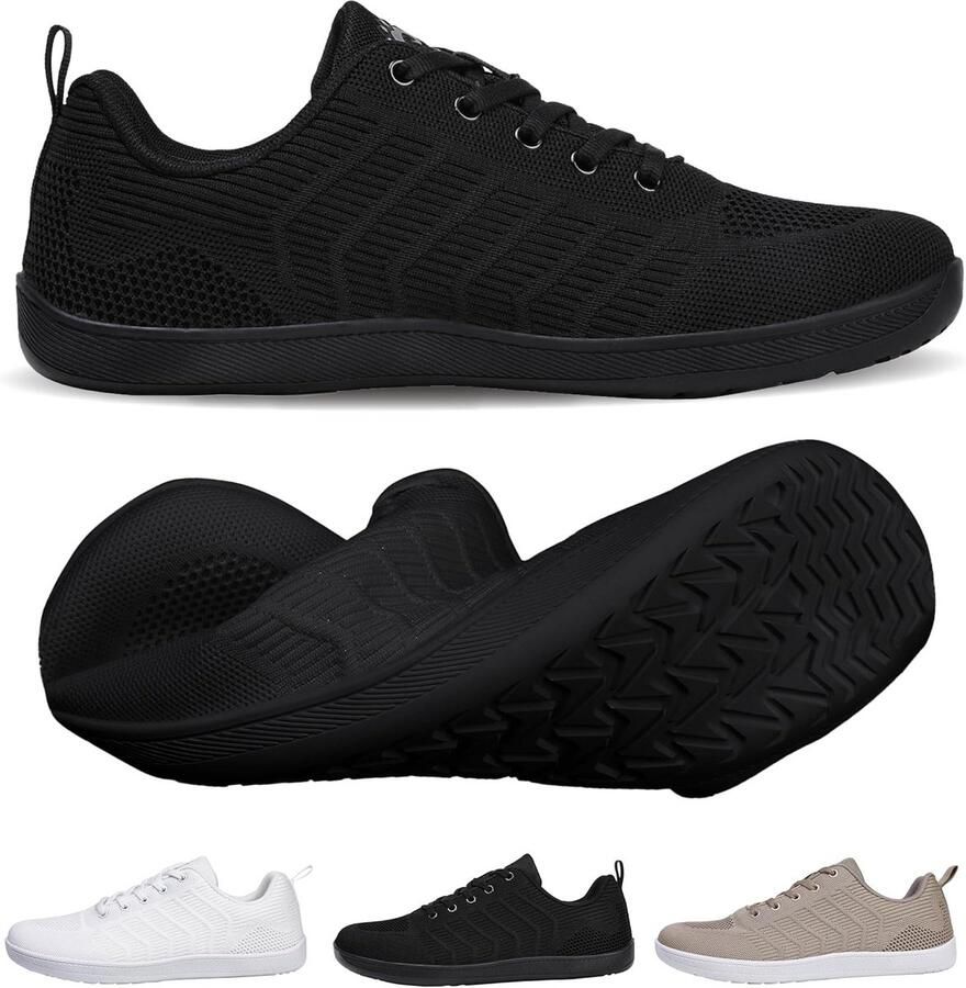 Blotevoetenschoenen en Flexibele Minimalistische Sneakers met Brede Teendoos