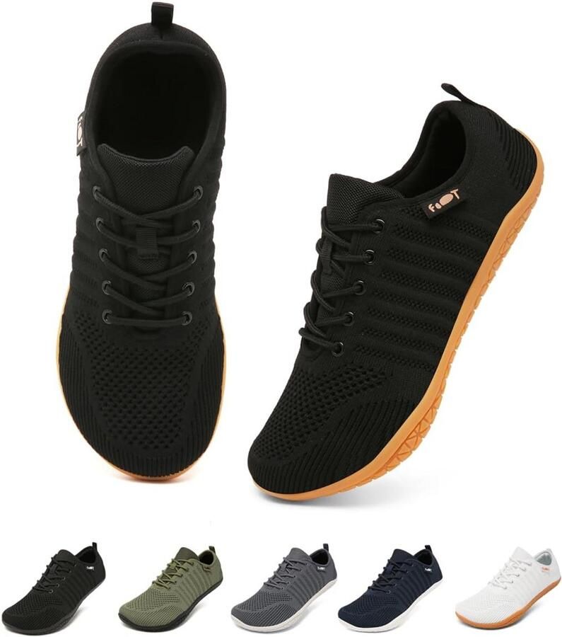 Blotevoetenschoenen Comfortabele Lichte Wandelsneakers met Brede Pasvorm