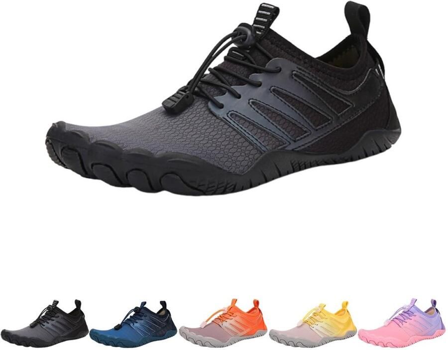 Blotevoetenschoenen voor en Actieve Hardloopschoenen Zwart - Foto 1