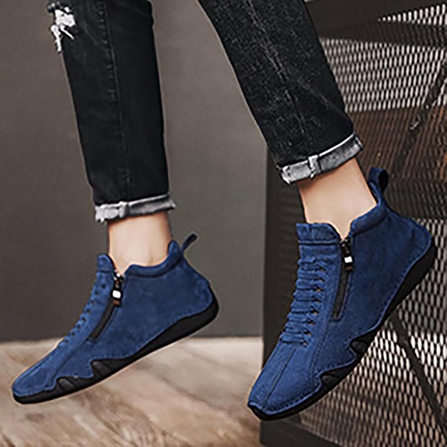 Blotevoetenschoenen voor dames waterdicht leer wandelschoenen ademend trekkingschoenen slijtvast trailschoenen met ritssluiting outdoorschoenen mode vrijetijdsschoenen comfortabele