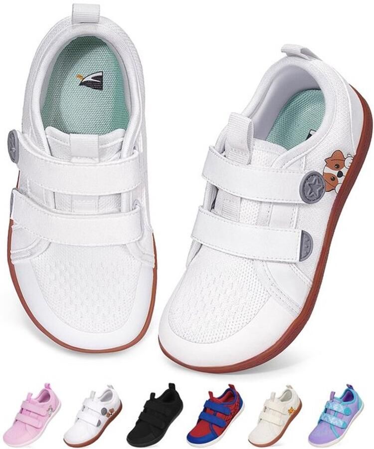 Blotevoetenschoenen voor Kinderen Brede Blotevoetenschoenen Minimalistische Sneakers Antislip Trailschoenen Zachte Pantoffels Klittenbandsluiting Minimalistische Schoenen