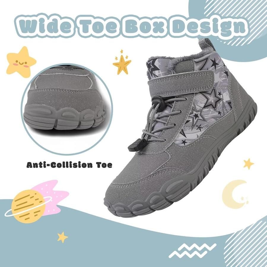 Blotevoetenschoenen voor kinderen warm gevoerd winterschoenen voor en licht antislip winterlaarzen blotevoetenschoenen herfst