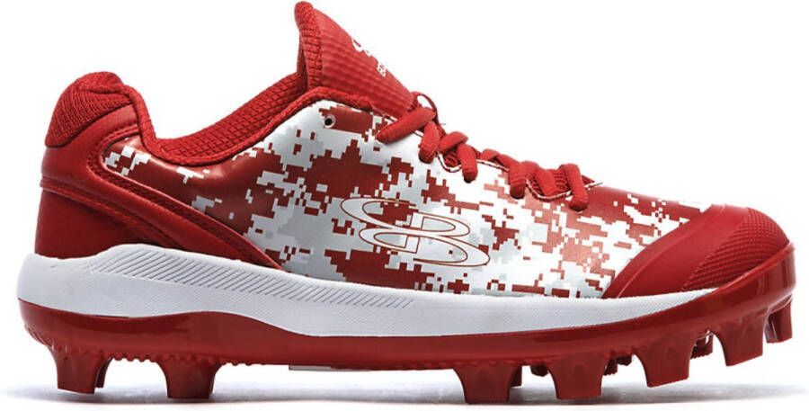 Boombah Dart Digi Camo Molded Cleats Red White