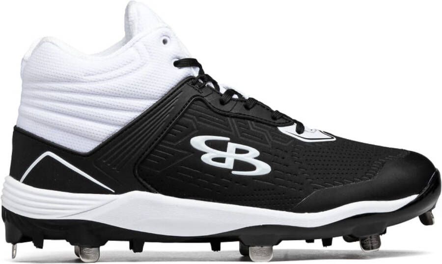 Boombah Mens Viper PRO Molded Cleat Mid Black White
