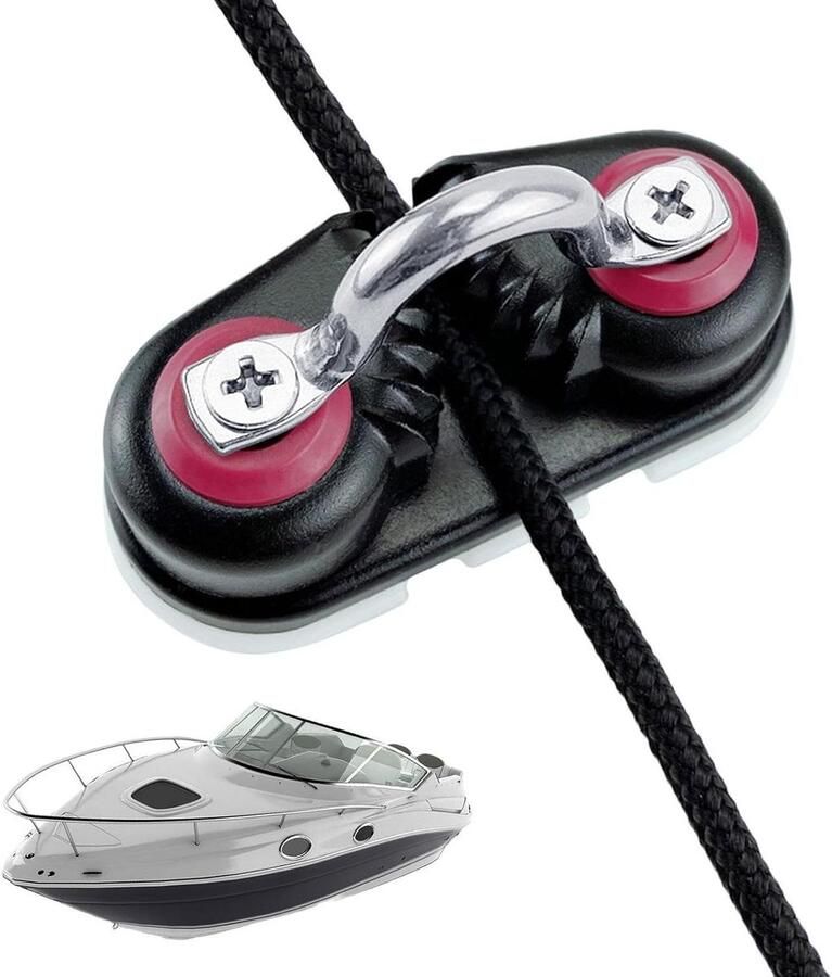 Boot Schoenplaatje Dock Touw Connector Veilig Aanmeren Kogellager Mechanisme 8.5 x Zwart Rood