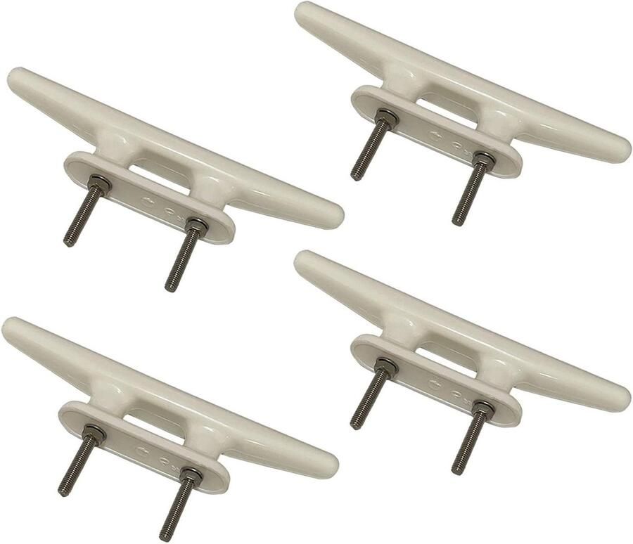 Boot Schoenplaatjes Nylon Cleats Watersport Bevestiging UV-bestendig Materiaal 4-8 inch Wit