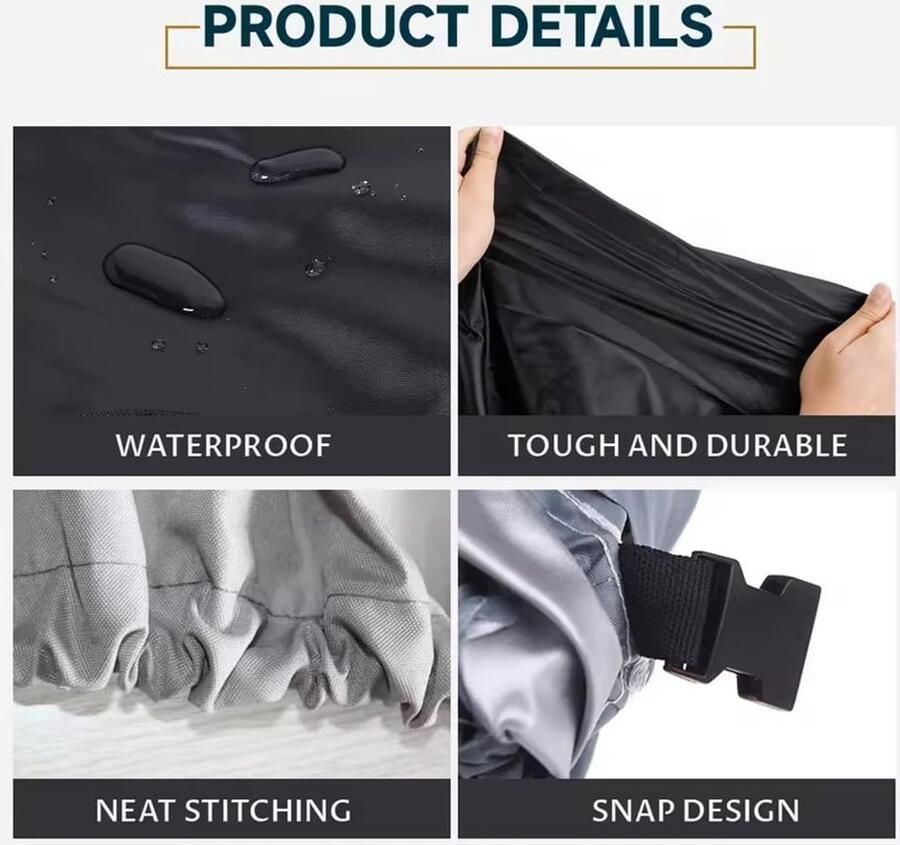 Bootafdekking boothoes Oxford doek boot covers stofdicht uv-bestendig bootafdekking voor jacht motorboot vissersboot V-romp (14-16FT)
