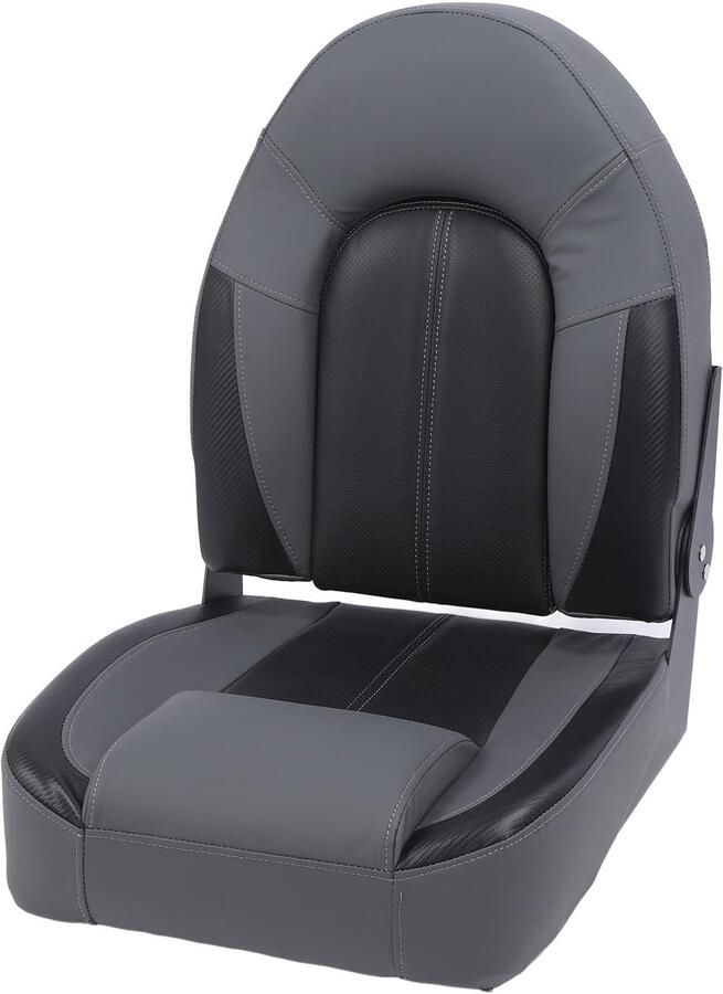 Bootkapiteinstoel Opvouwbare Bootstoel met PV leer en Aluminium Scharnieren Neerklapbare Rugleuning Comfort van Traagschuim Waterbestendig voor Jachtponton Vissersboot