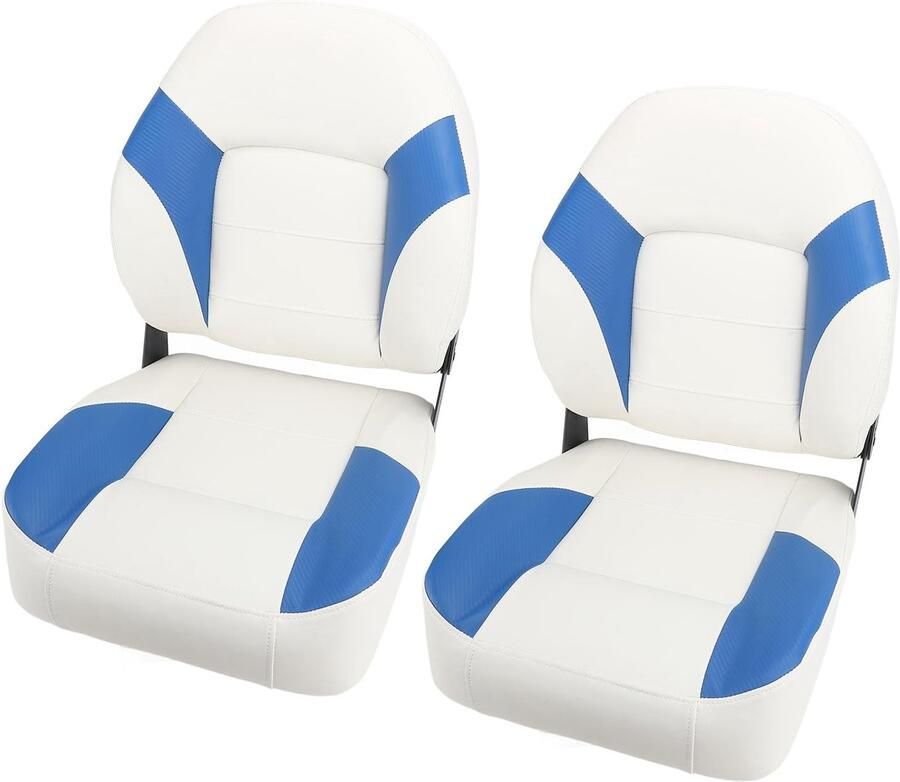 Bootkapiteinstoel Opvouwbare Bootstoel met PV leer Memory Foam Kussen Neerklapbare Rugleuning Aluminium Scharnieren voor Jachtponton Vissersbootdokzitplaatsen