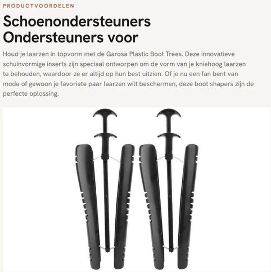 Boots Shaper Plastic Steun Ondersteuning Vormgeving Voor Kniehoge Laarsjes 1 Paar Laarzensteun
