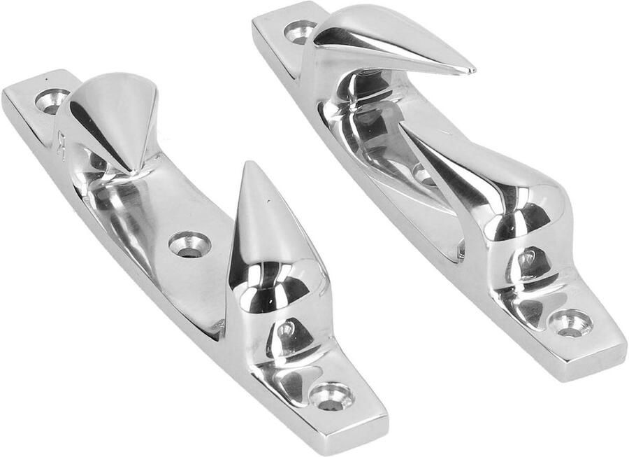 Bootsblokken Set Ankerplaten Jacht Boot Aanmeren 316 Roestvrij Staal 119 mm Zilver