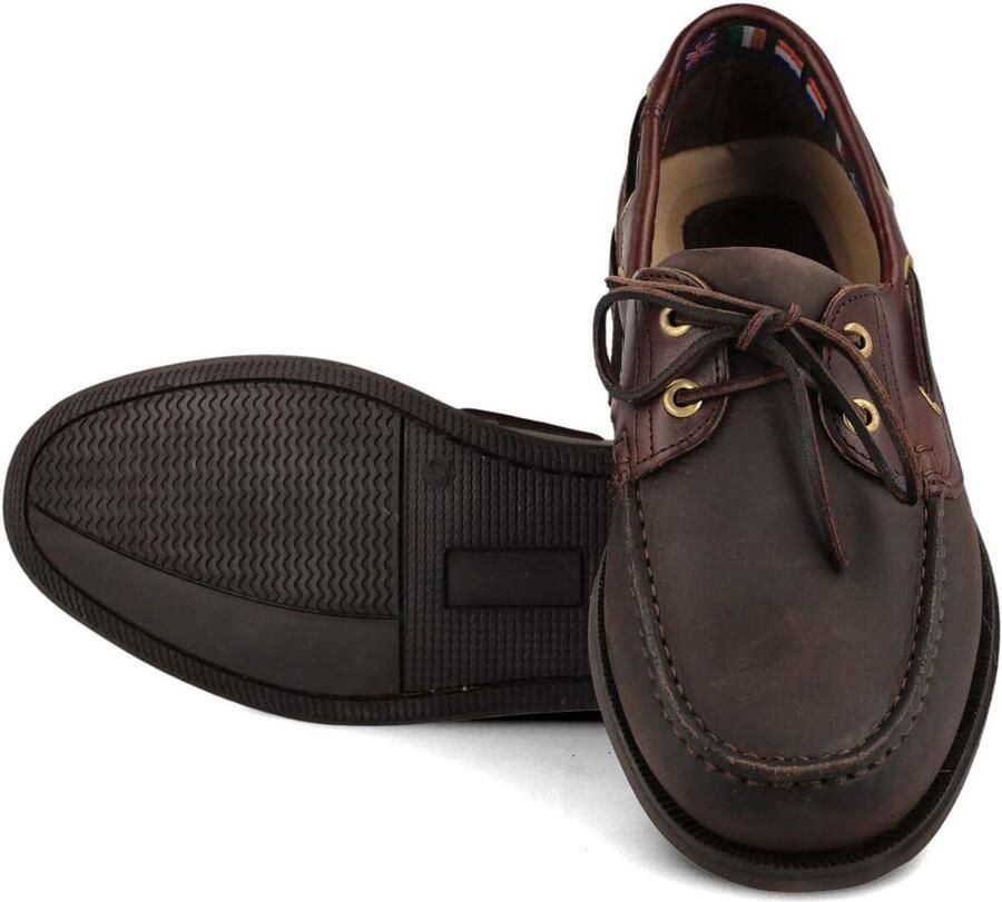 Bootschoenen Mocassin Sport Casual voor Heren. Grote 47 48. Geolied Leer. Rubberen Zool. Met of Zonder Veters. Bruin Swart en Marine