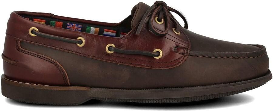Bootschoenen Mocassin Sport Casual voor Heren. Grote 47 48. Geolied Leer. Rubberen Zool. Met of Zonder Veters. Bruin Swart en Marine
